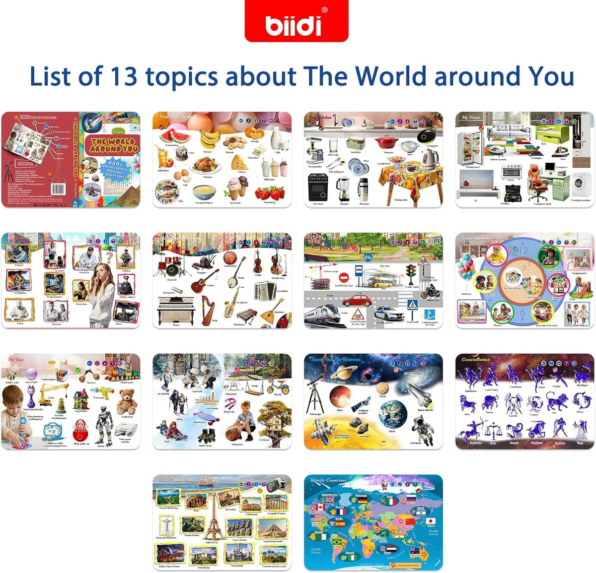 Interactive Sound Book For Children With Educational Sight Words