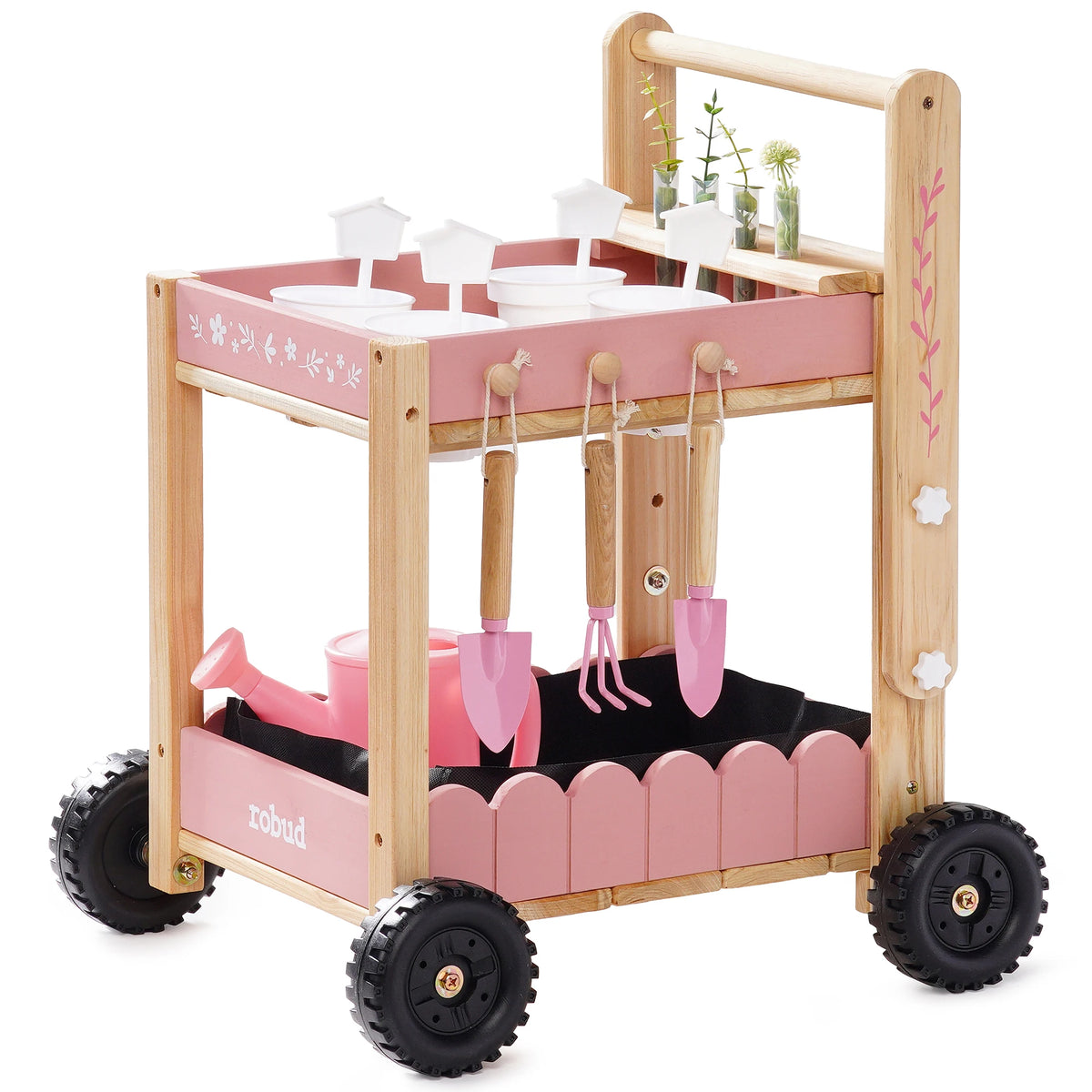 Robud Wooden Outdoor Mud Kitchen Playset With Sink And Tools