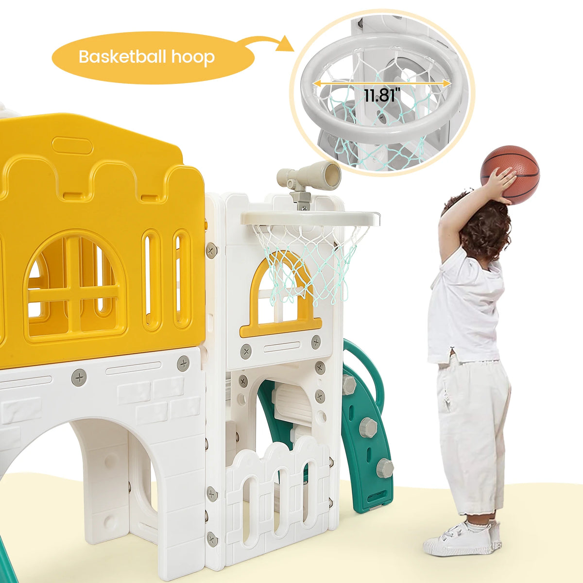 HiMISS Toddler Indoor Playground Slide Climber Playset