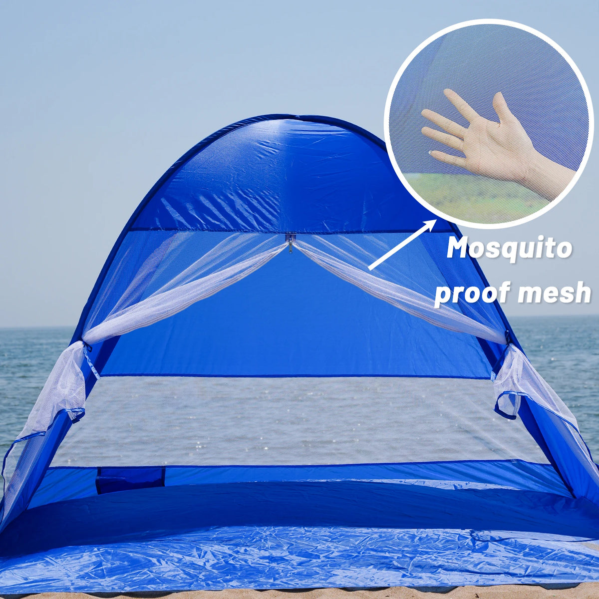 Auto Open Beach Camping Tent With Sun Protection Shelter