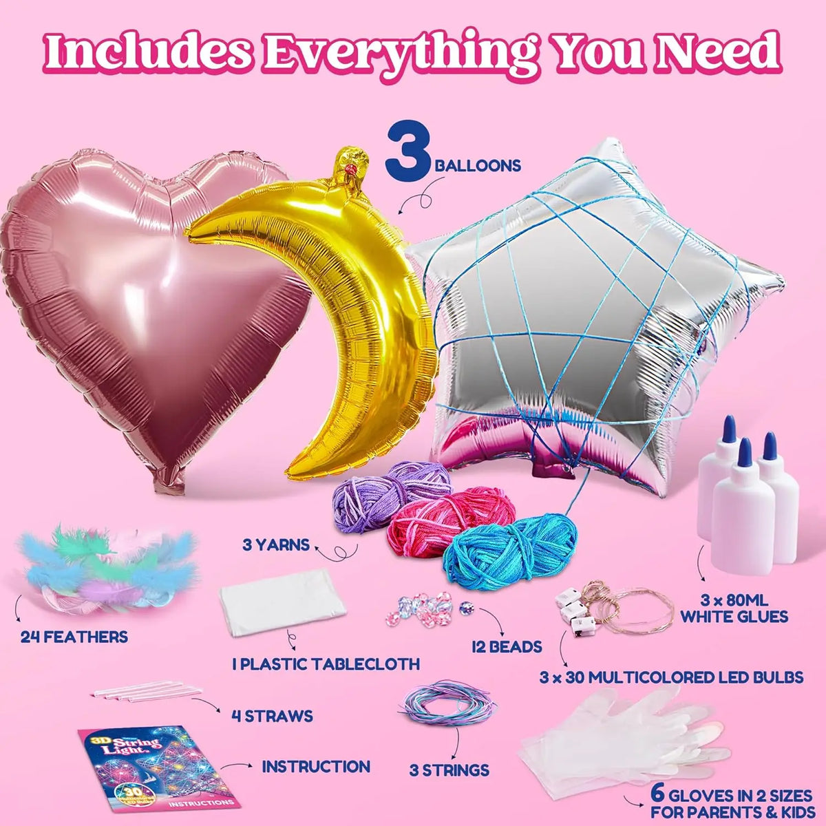 Joyfy 3D String Art Light Up Creative Kit For Children