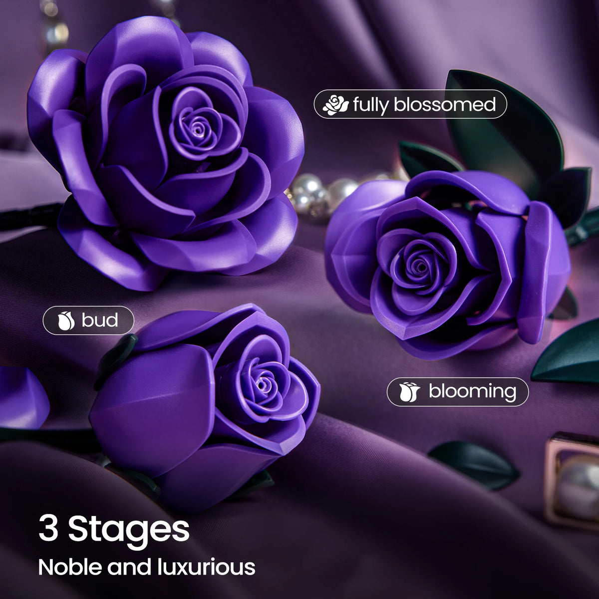 SupreOwls Roses Building Blocks Flower Bouquet Decor Set For Gift