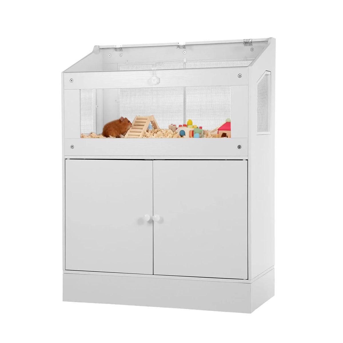 HiMISS Acrylic Pet Habitat With Storage Cabinet For Hamsters