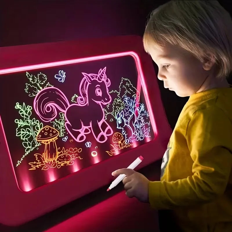 LED Light Up Tracing Board With Cards And Marker Pens