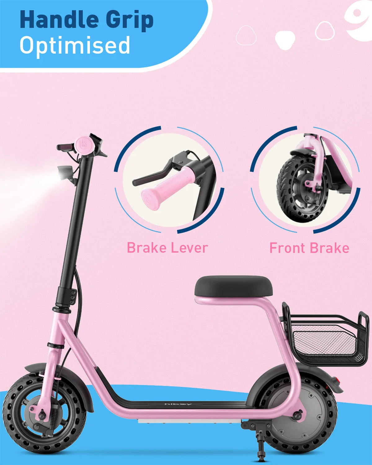 HIBOY Q2 Lite Kids Electric Scooter With Seat LED Lights