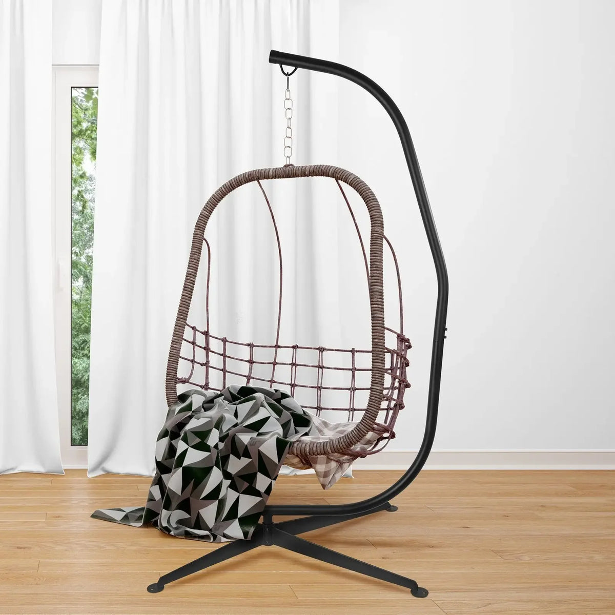 Homfa Heavy Duty Metal Hanging Chair Stand For Patio