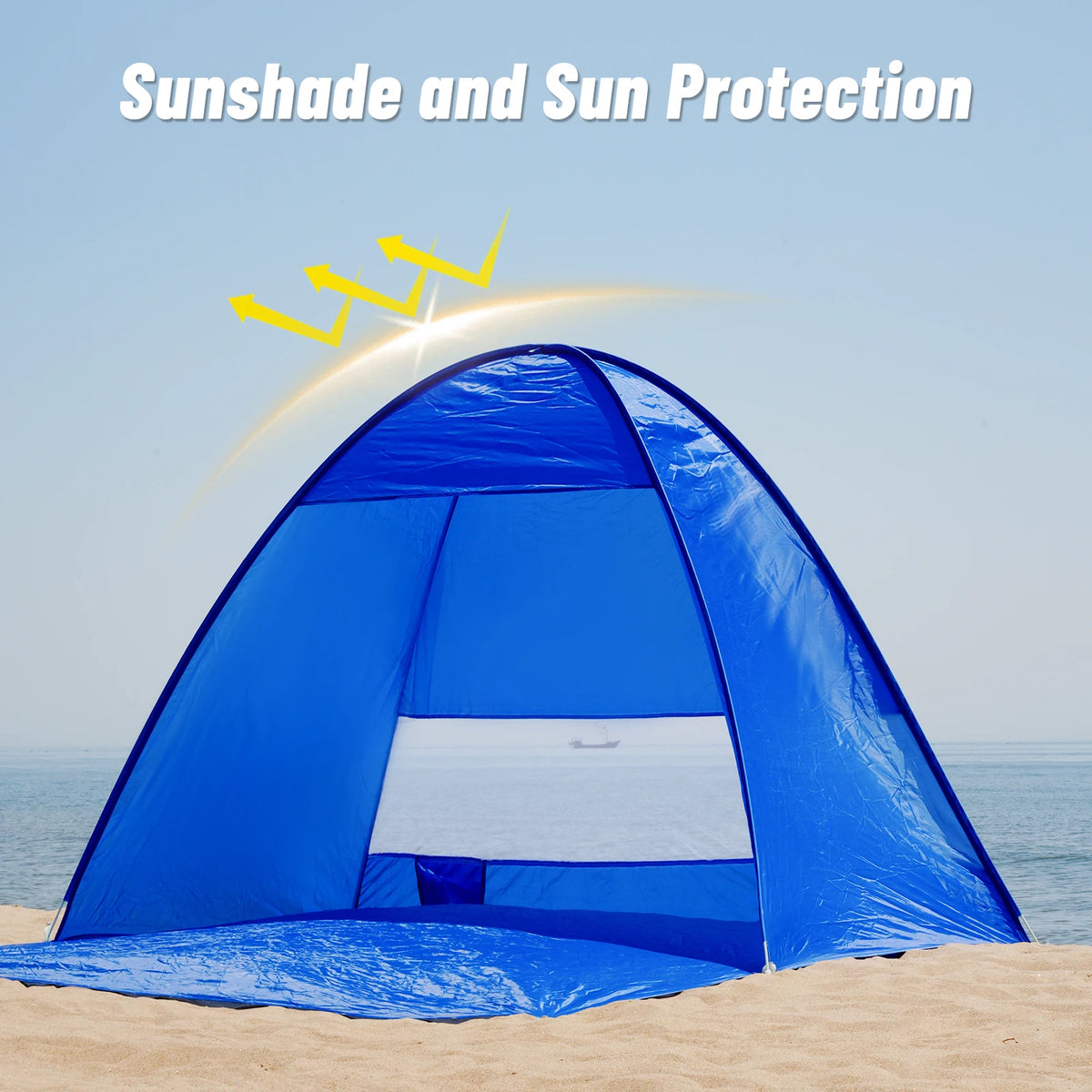 Auto Open Beach Camping Tent With Sun Protection Shelter