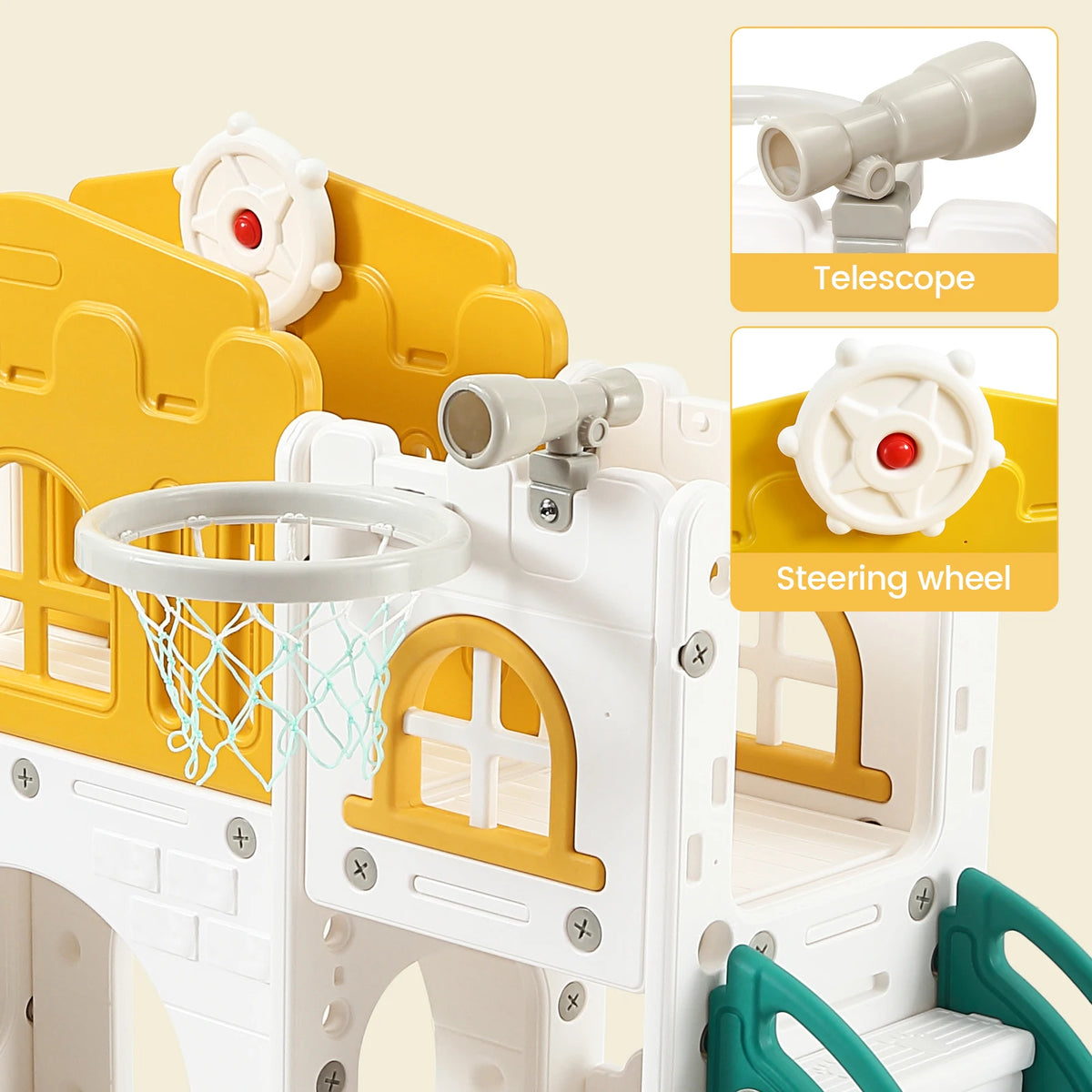 HiMISS Toddler Indoor Playground Slide Climber Playset