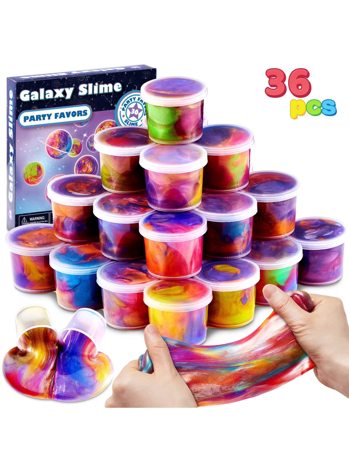 Galaxy Slime Party Favors Stretchy Non Sticky Kids Classroom Rewards