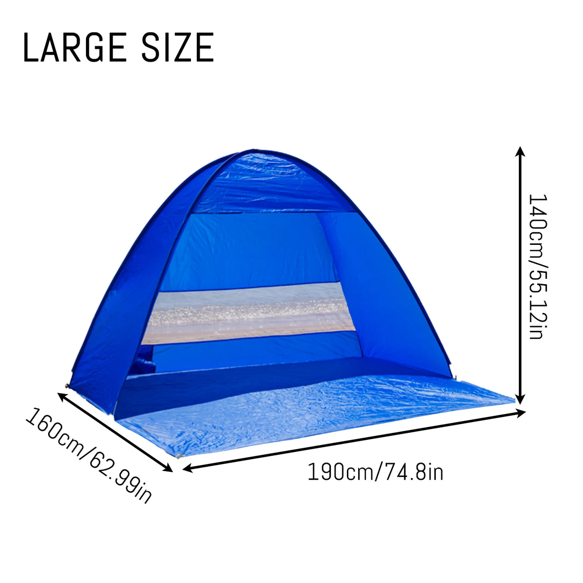 Auto Open Beach Camping Tent With Sun Protection Shelter