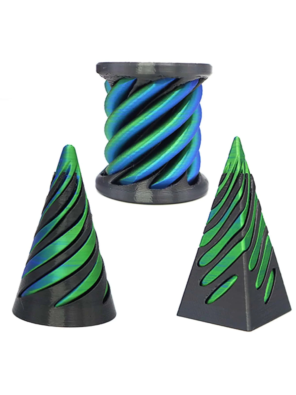 Spiral 3D Printed Kinetic Desktop Ornament Sculpture