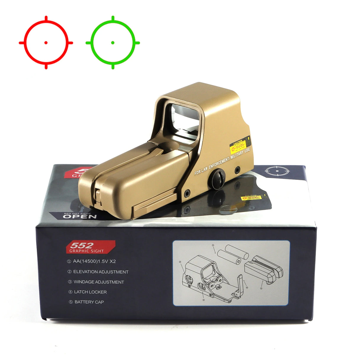 Bestsight Red Green Dot Holographic Reflex Sight Scope For Hunting