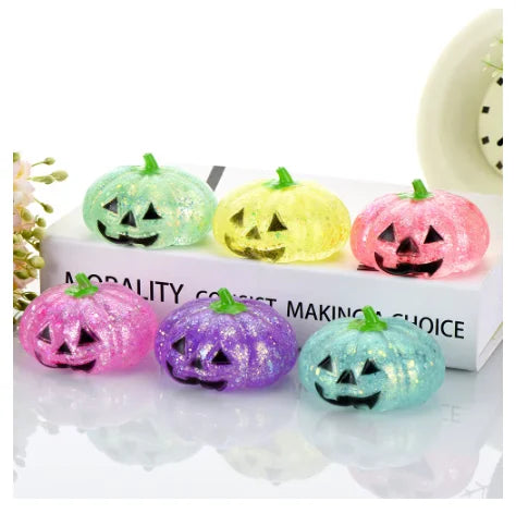 Halloween Pumpkin Squishy Toy for Stress Relief and Sensory Play