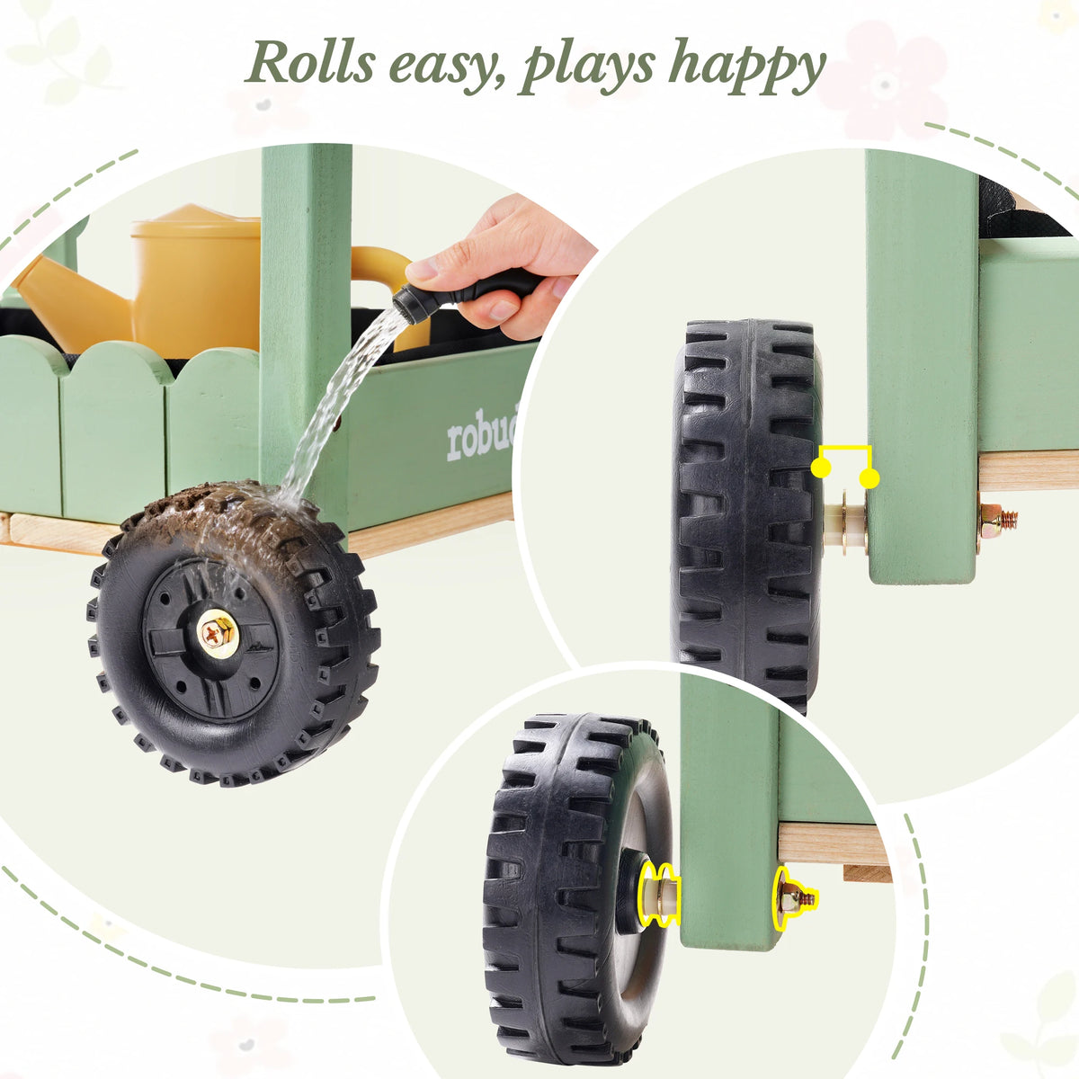 Robud Wooden Outdoor Mud Kitchen Playset With Sink And Tools