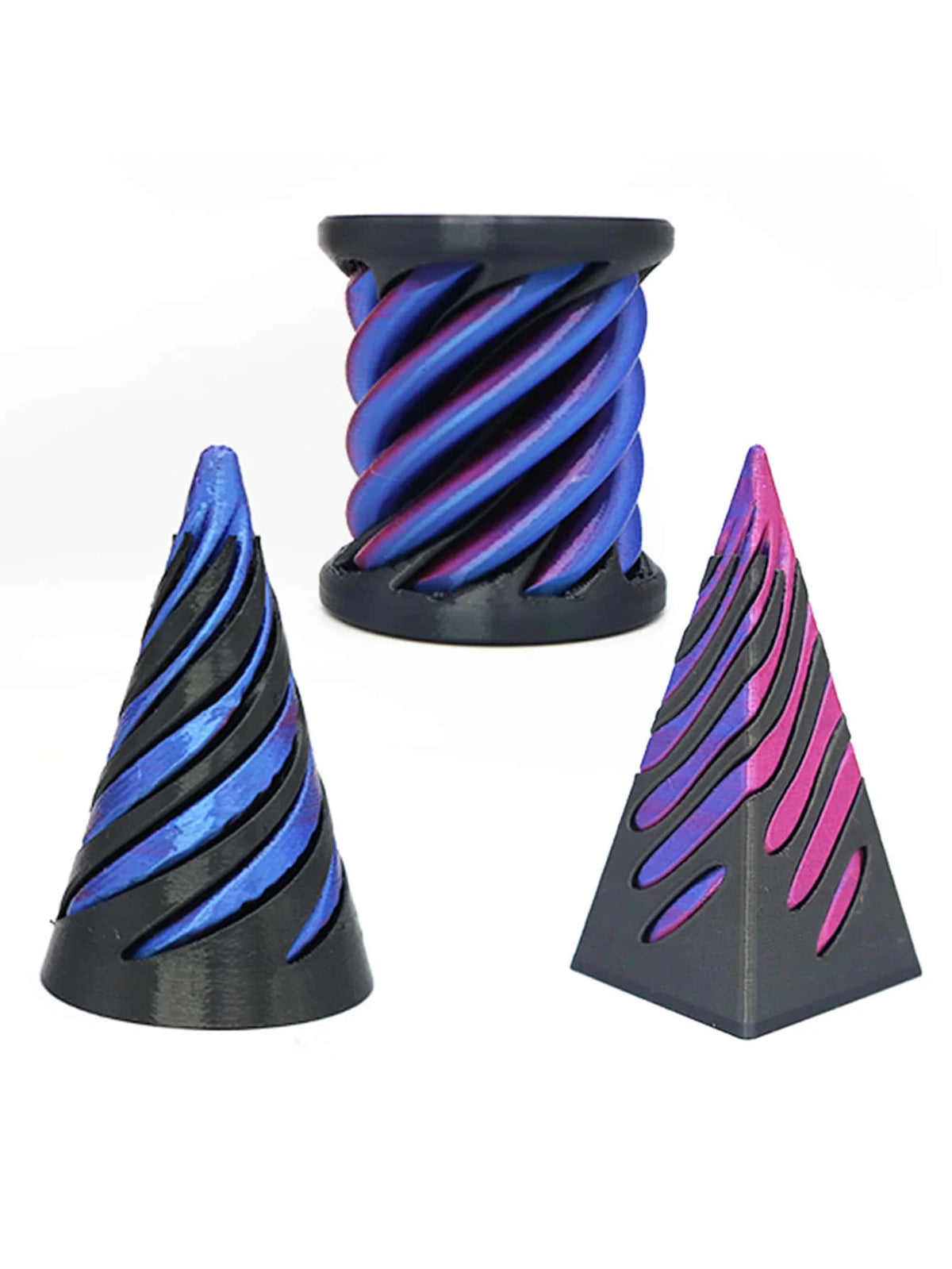 Spiral 3D Printed Kinetic Desktop Ornament Sculpture