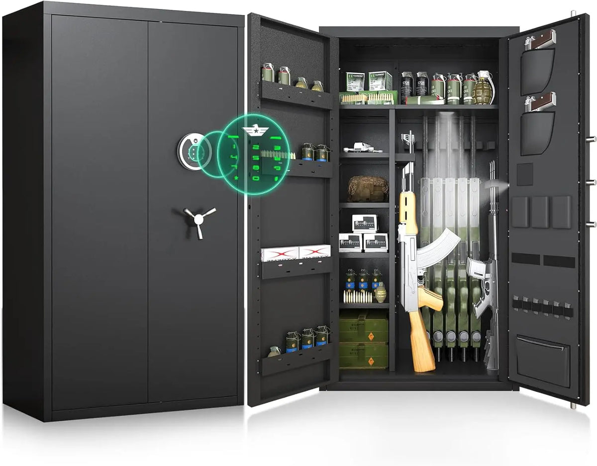 Kavey Digital Gun Safe With LCD Keypad For Rifle Storage