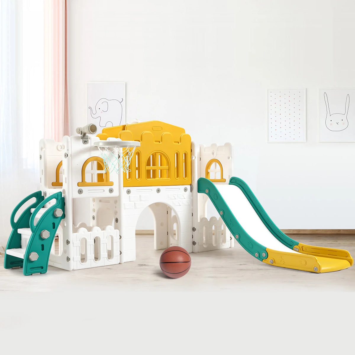 HiMISS Toddler Indoor Playground Slide Climber Playset
