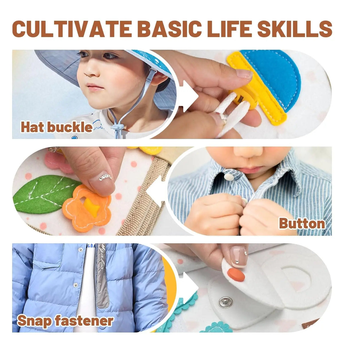 Felt Busy Book For Toddlers Early Learning Life Skills