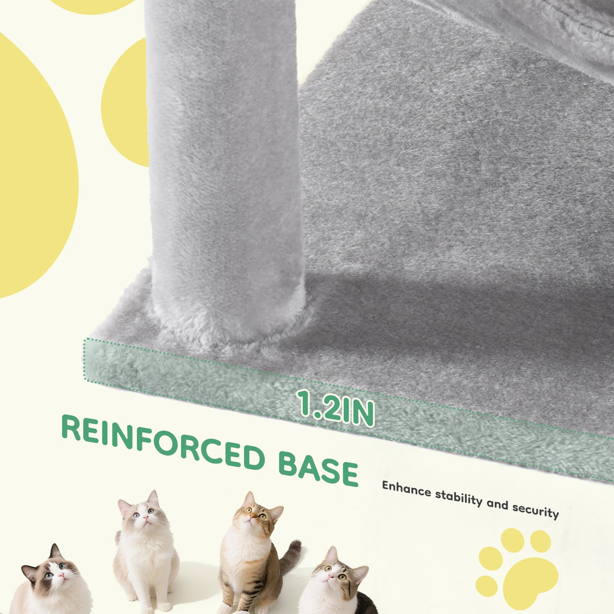 JHK Multi-Level Cat Tree With Sisal Posts And Pet House