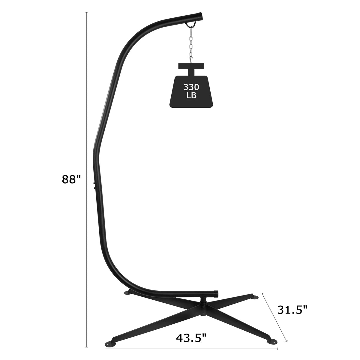 Homfa Heavy Duty Metal Hanging Chair Stand For Patio