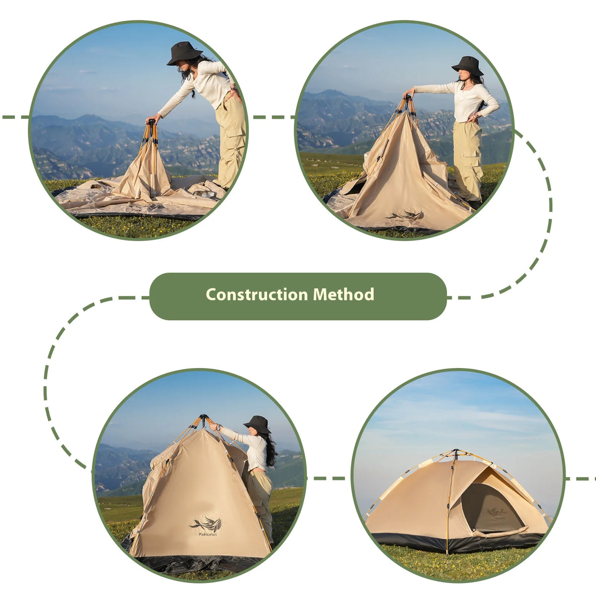 Pakicetus Instant Opening Camping Tent For Beach And Rain Shelter