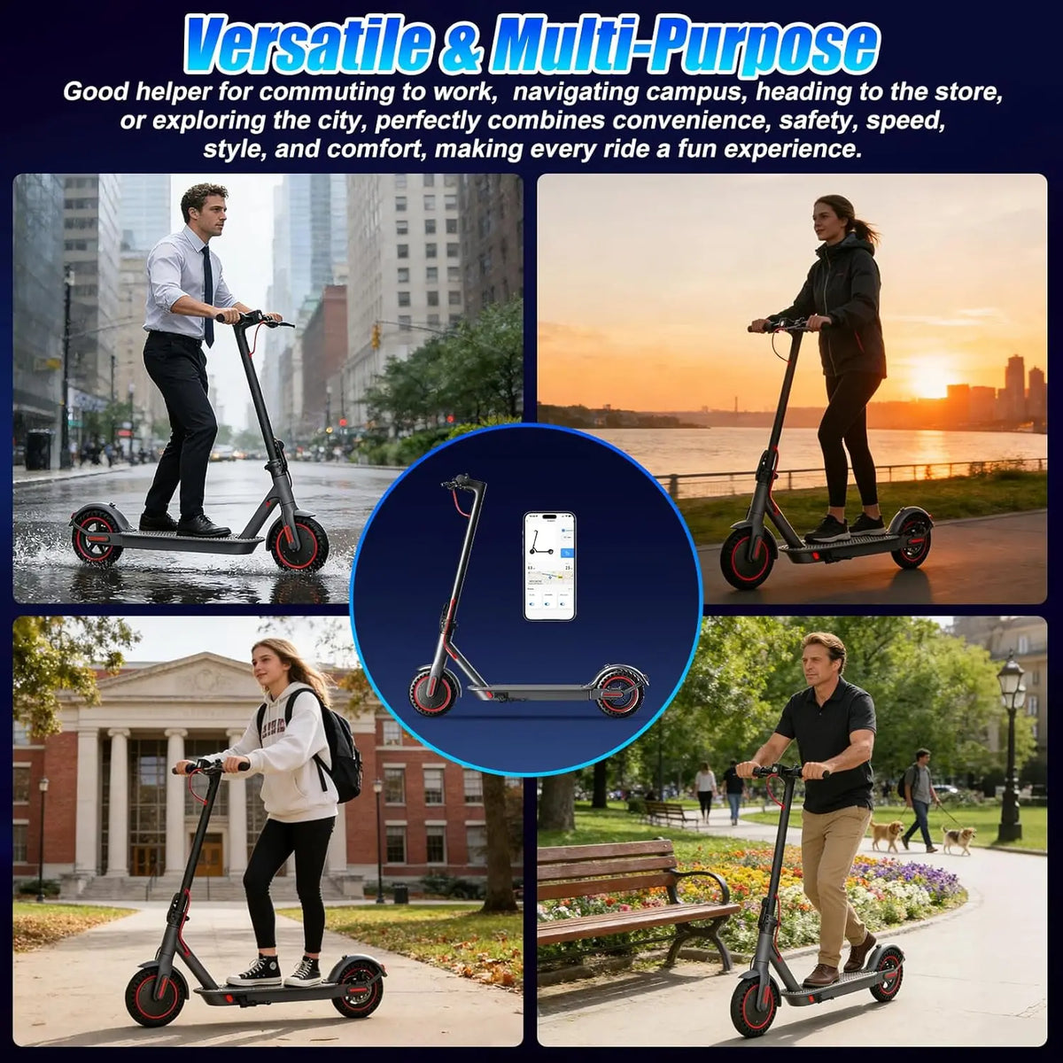 OBX Foldable Electric Scooter With App And Long Range