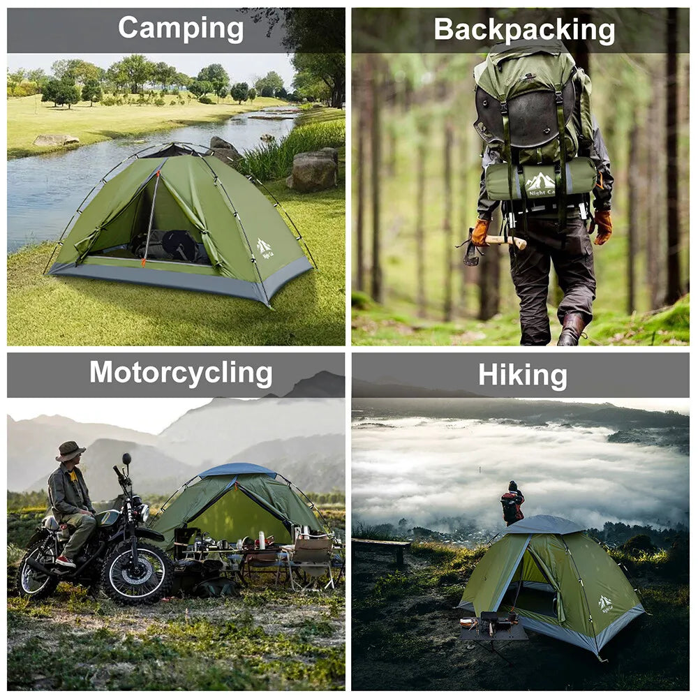 Night Cat Rainproof Backpacking Tent With Easy Clip Setup