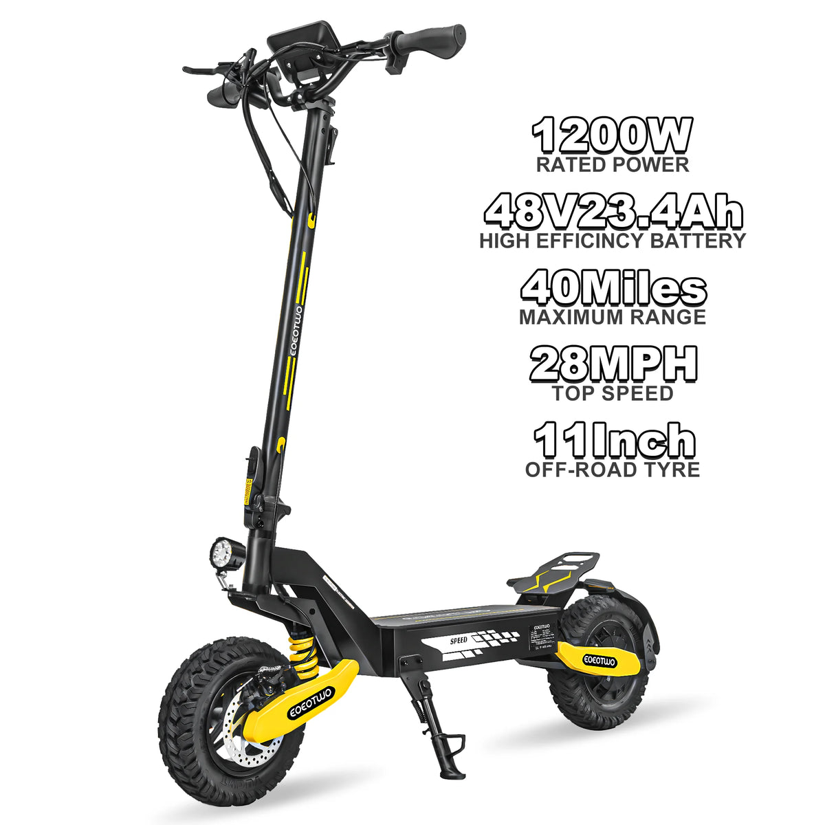 EOEOTWO Adult Off Road Electric Scooter With Foldable Design