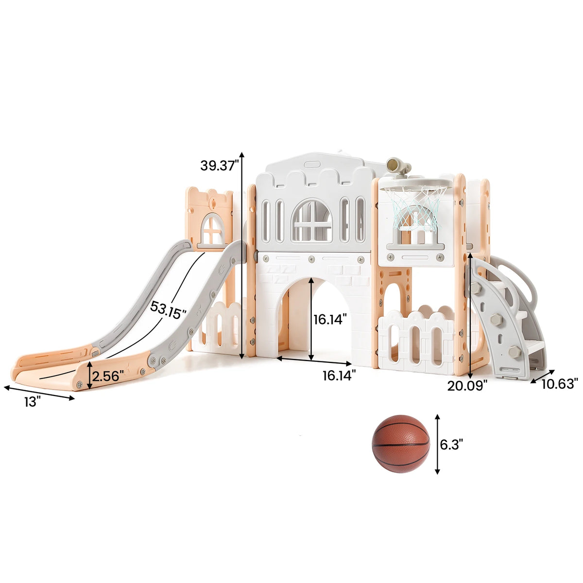 HiMISS Toddler Indoor Playground Slide Climber Playset