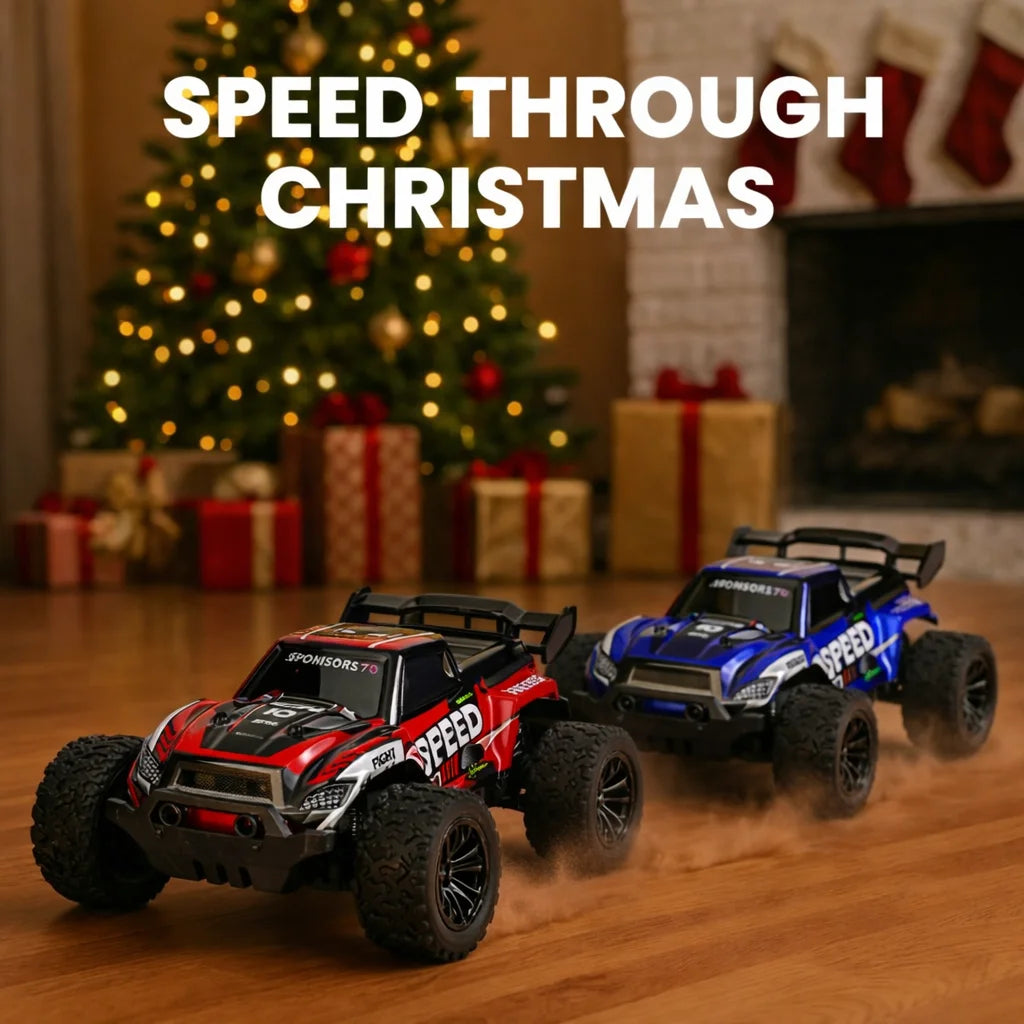 High-Speed Off-Road RC Car With Remote Control And LED Lights
