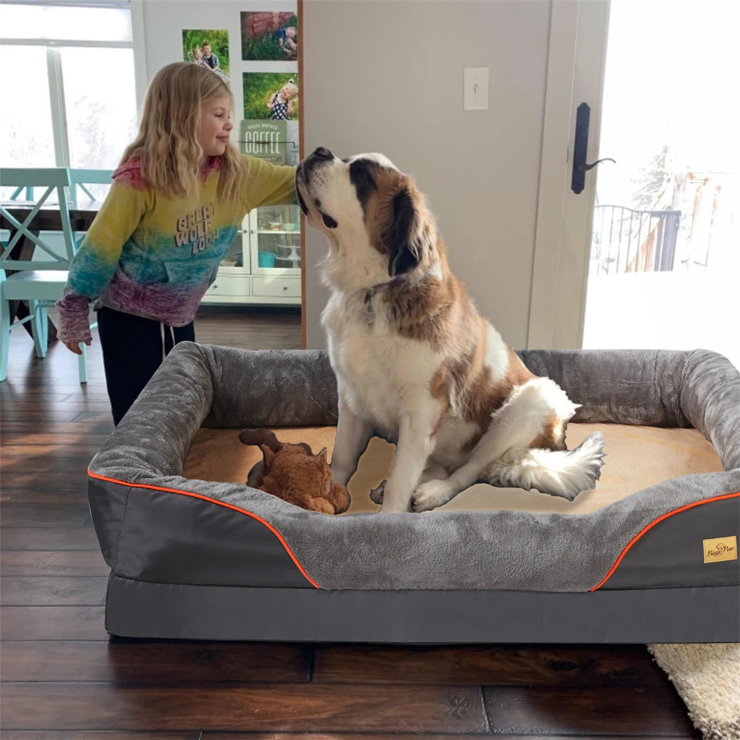 BORWART Orthopedic Memory Foam Dog Sofa Bed With Removable Cover