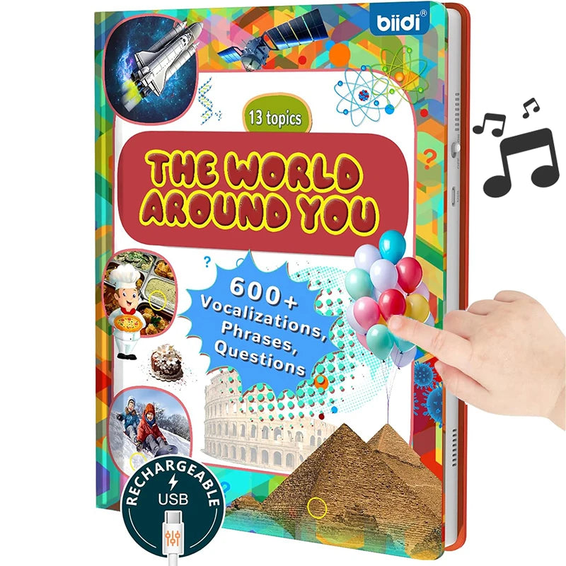 Interactive Sound Book For Children With Educational Sight Words