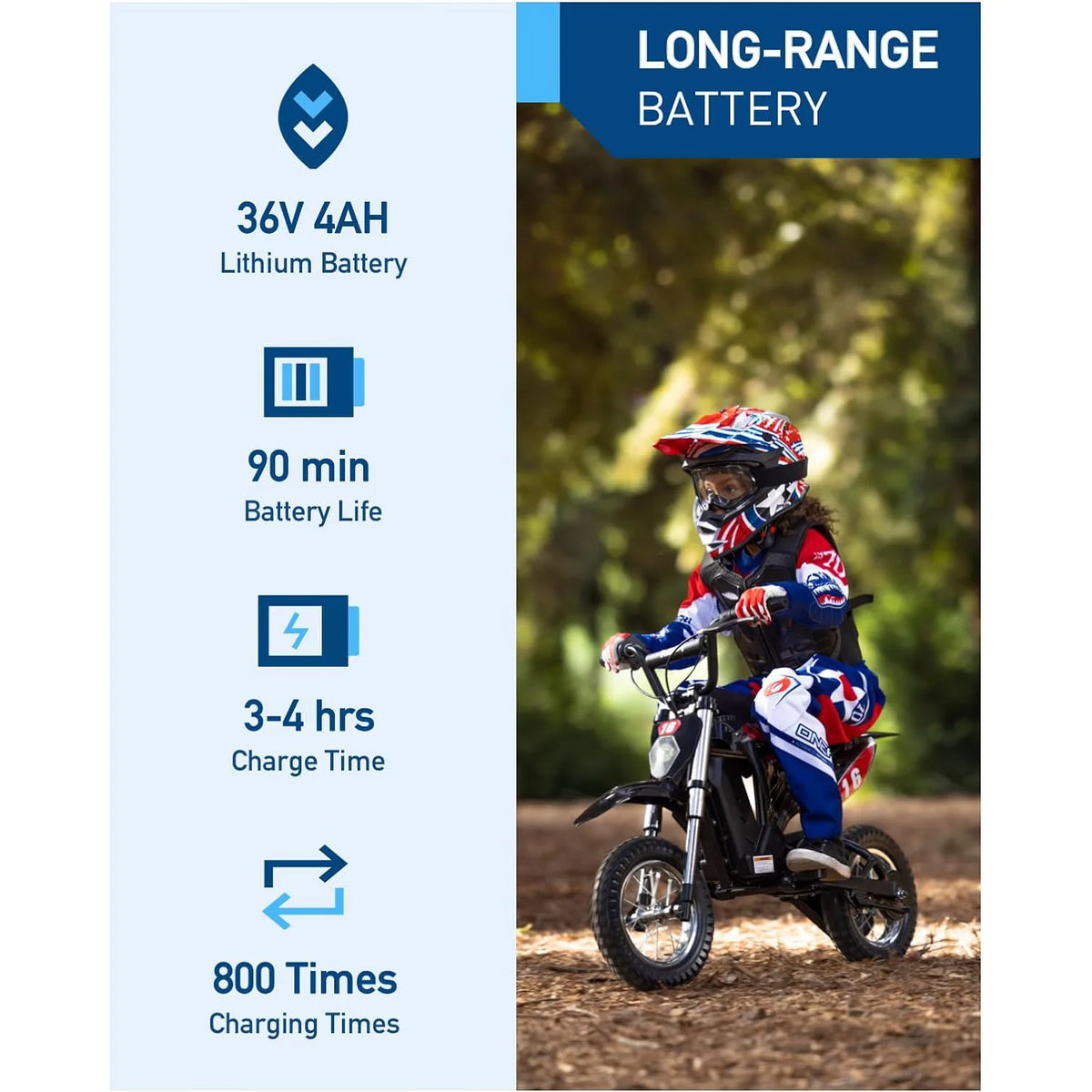 Hiboy Electric Dirt Bike for Kids With Three Speed Modes