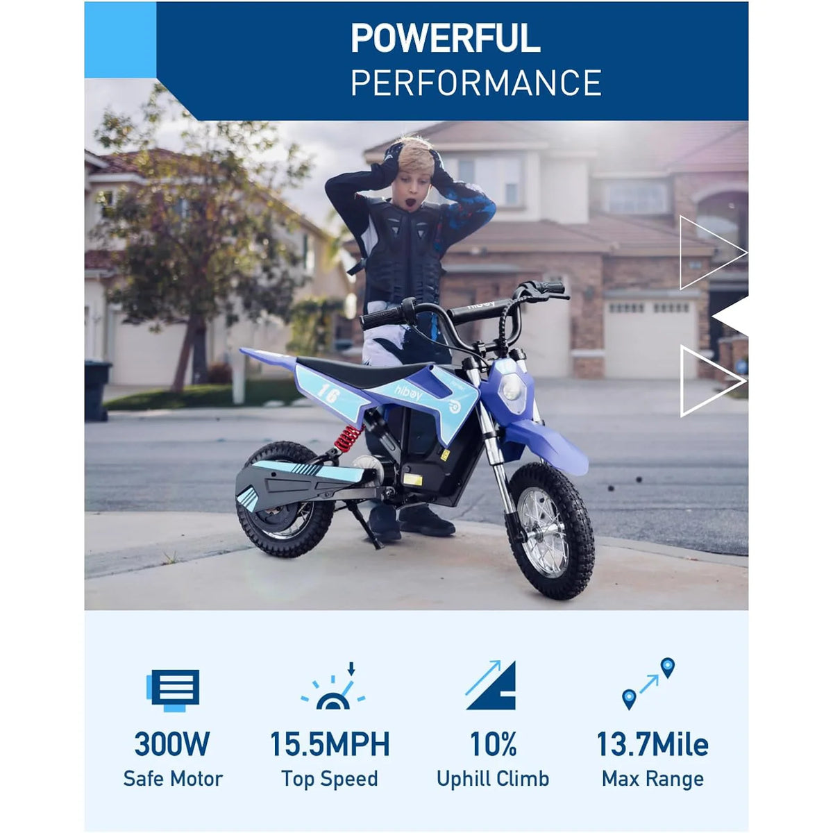 Hiboy Electric Dirt Bike for Kids With Three Speed Modes