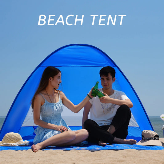 Auto Open Beach Camping Tent With Sun Protection Shelter