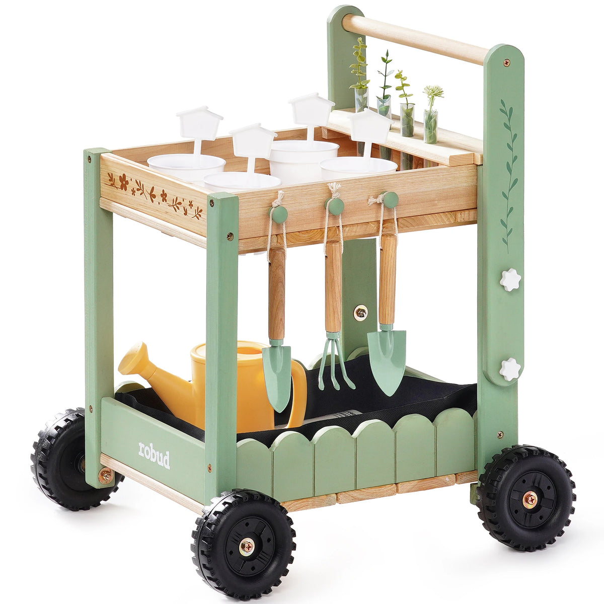 Robud Wooden Outdoor Mud Kitchen Playset With Sink And Tools