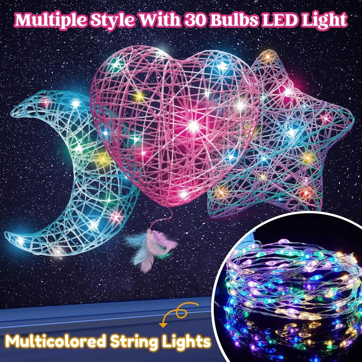 Joyfy 3D String Art Light Up Creative Kit For Children