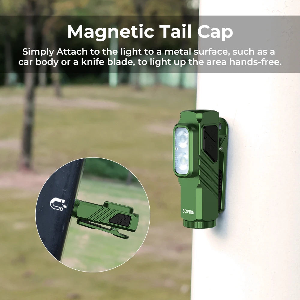 Sofirn ST10 Rechargeable EDC Flashlight USB C Magnetic Tail
