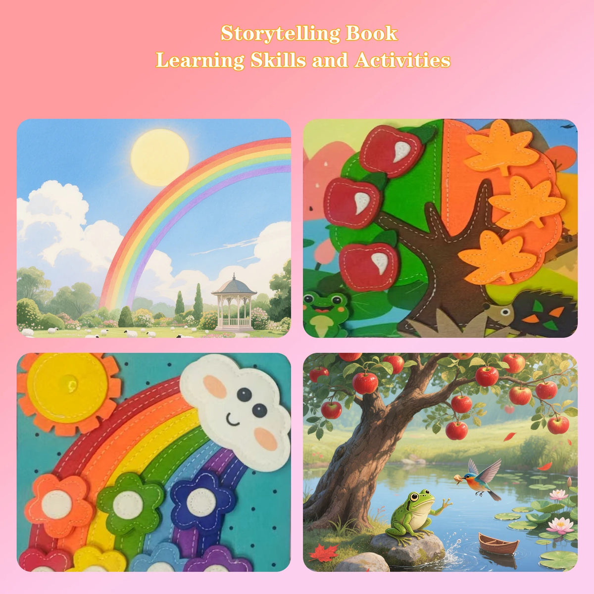 Felt Busy Board Early Learning Activity Book For Toddlers
