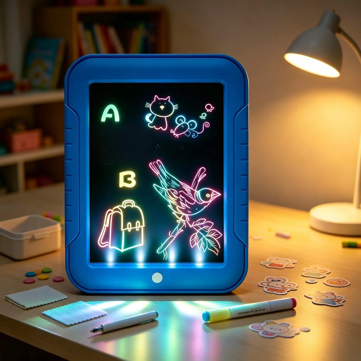 LED Children's Light Up Tracing Board With Drawing Cards