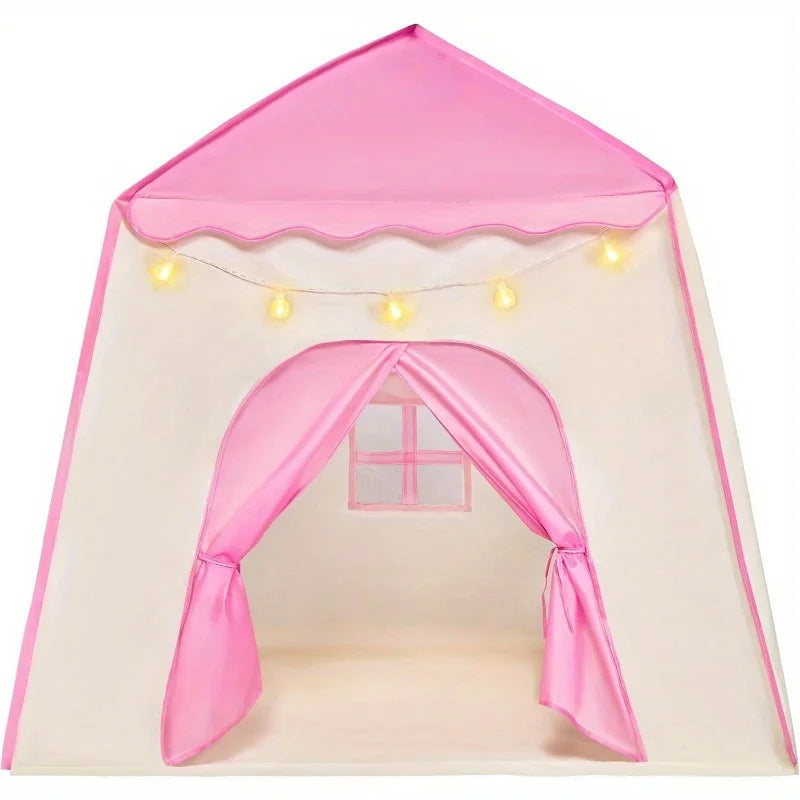 Joyfy Princess Castle Play Tent With LED Star Lights