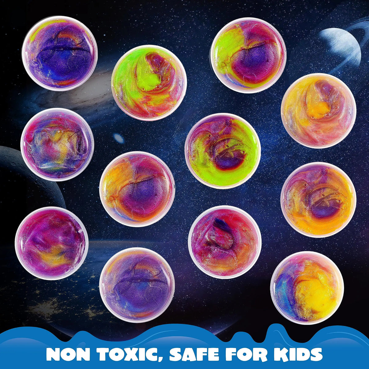 Galaxy Slime Party Favors Stretchy Non Sticky Kids Classroom Rewards