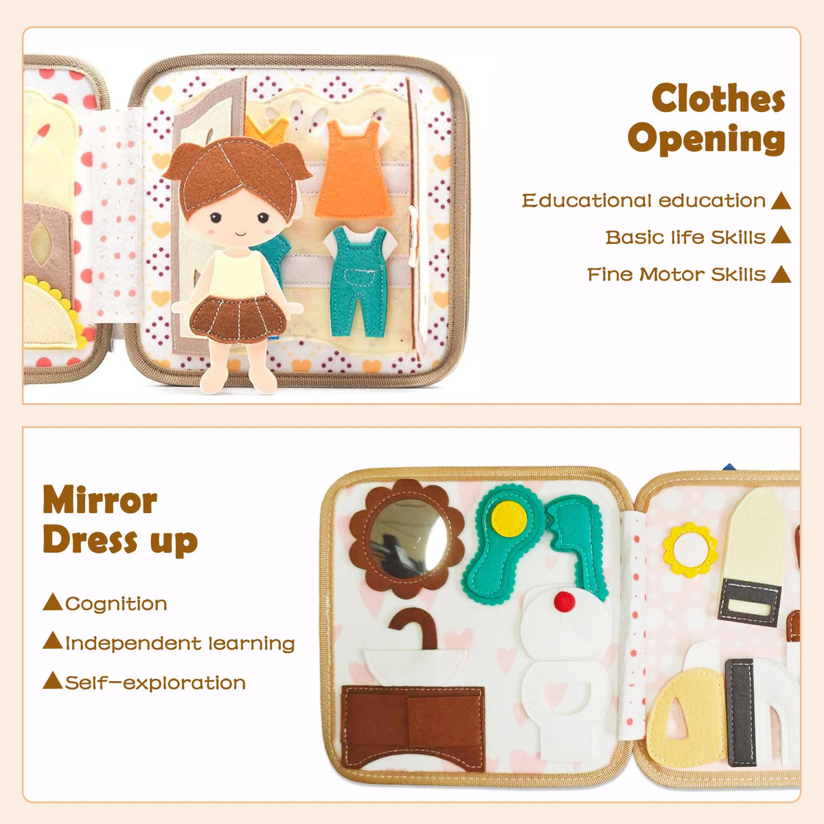 Felt Busy Book For Toddlers Early Learning Life Skills