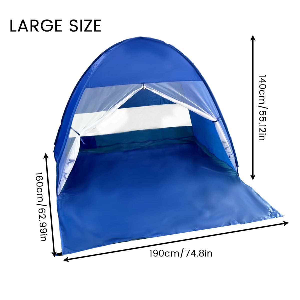 Auto Open Beach Camping Tent With Sun Protection Shelter