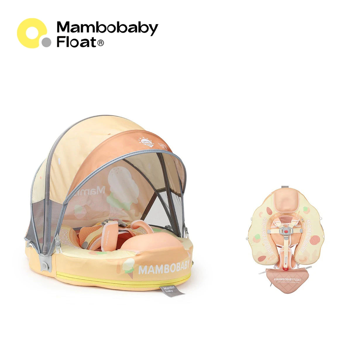Mambobaby Air Free Baby Chest Float With Sunshade Canopy