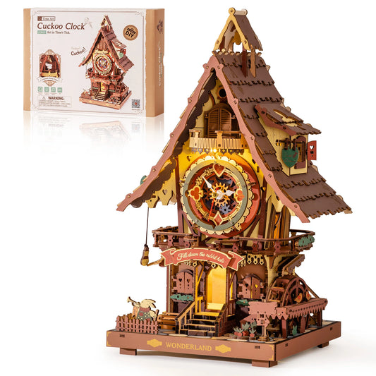 ROKR Wooden Mechanical Cuckoo Clock 3D Puzzle Building Kit