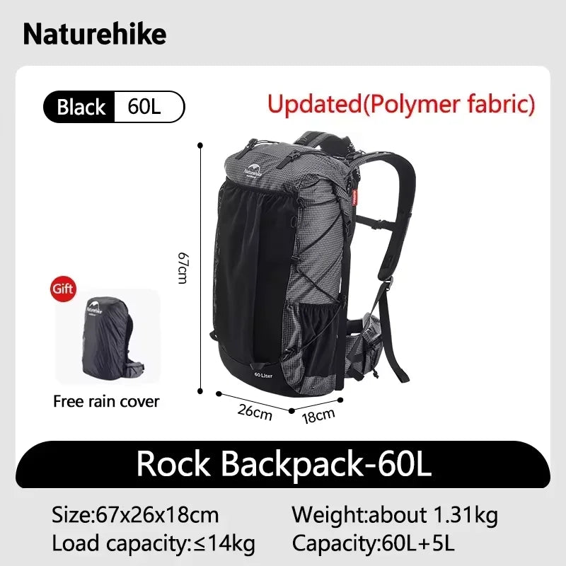 Naturehike Outdoor Hiking Backpack With Rain Cover For Camping and Travel