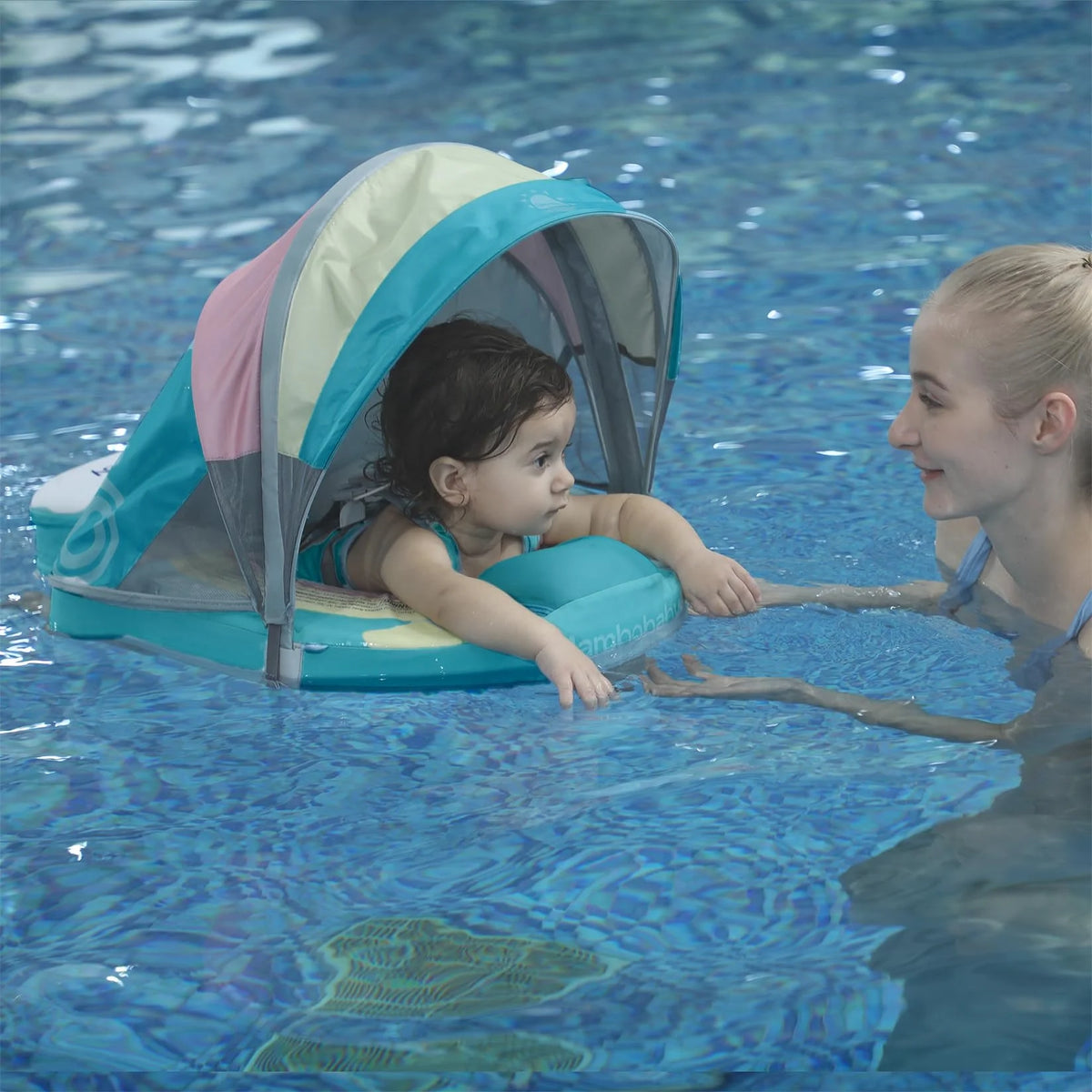 Mambobaby Air Free Baby Chest Float With Sunshade Canopy