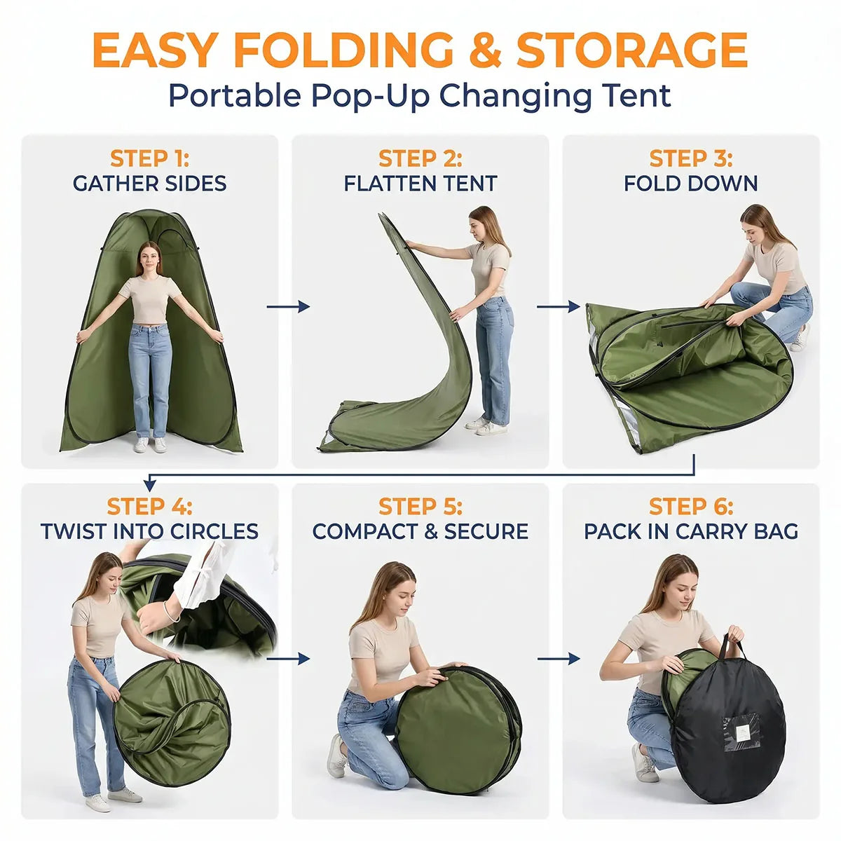 Portable Pop Up Privacy Changing Tent For Camping And Travel