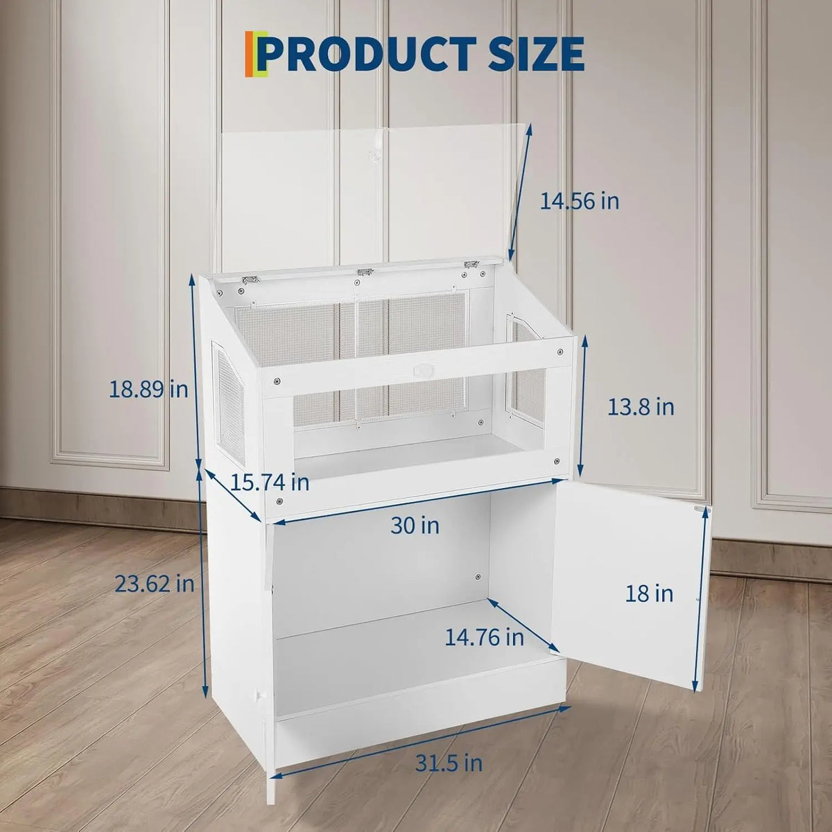 HiMISS Acrylic Pet Habitat With Storage Cabinet For Hamsters